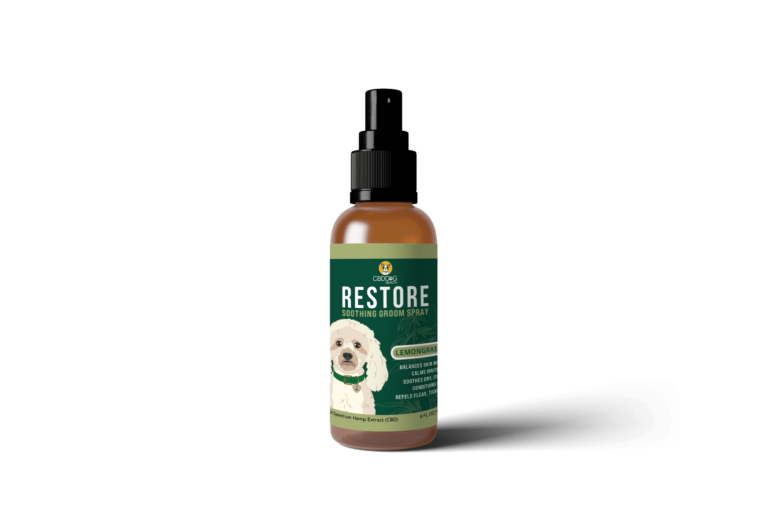 Restore CBD Groom Spray Conditioner Deodorizing spray for dogs natural grooming spray for dogs