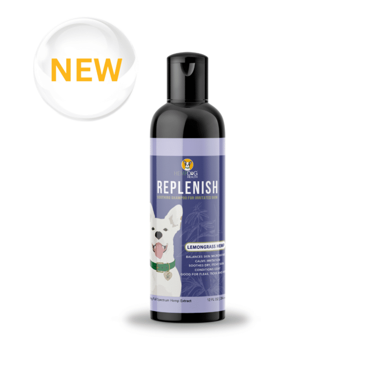 New Replenish CBD Shampoo for Dogs – Natural Relief for Dry, Itchy, and Irritated Skin