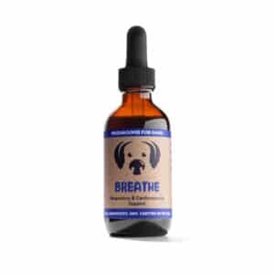 MycoDog Breathe Mushroom extract and adaptogen blend for respiratory support in dogs cardiovascular health bracycephalic